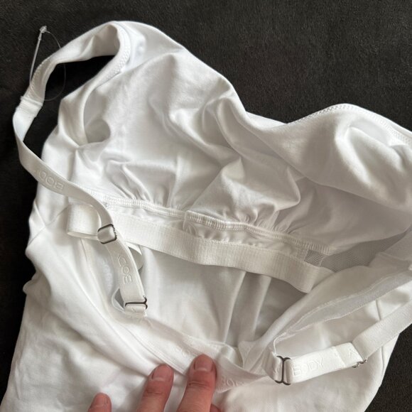 M&S White Bodysuit With Adjustable Straps & Lace Accents - Picture 6 of 8